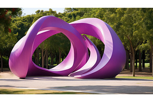 park purple concrete ai generated, an Abstract Photo by pikepicture