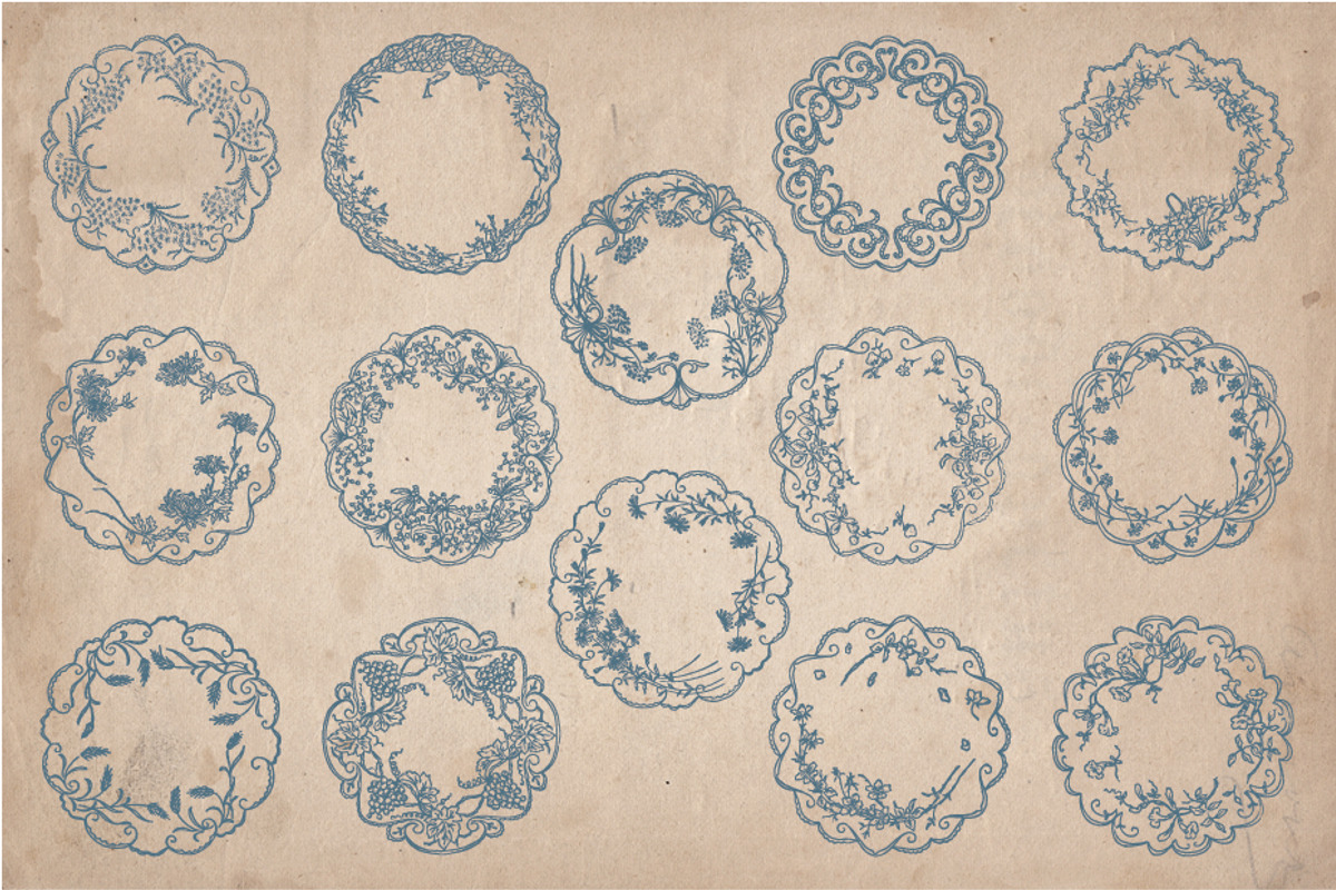Hand Drawn Wreaths and Frames preview 2
