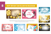 8 Happy Birthday Card Celebration, an Invitation Template by jongcreative (Thumbnail 1 of 3)