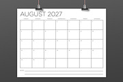 2027 8.5 x 11 Inch Calendar Template, a Stationery Template by Running With Foxes (Thumbnail 5 of 5)