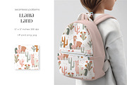 Llama Land Kids Pattern, a Pattern Graphic by PROTEA Watercolor Studio (Thumbnail 2 of 6)