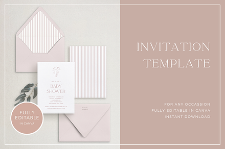 Bunny Rabbit Invitation Template