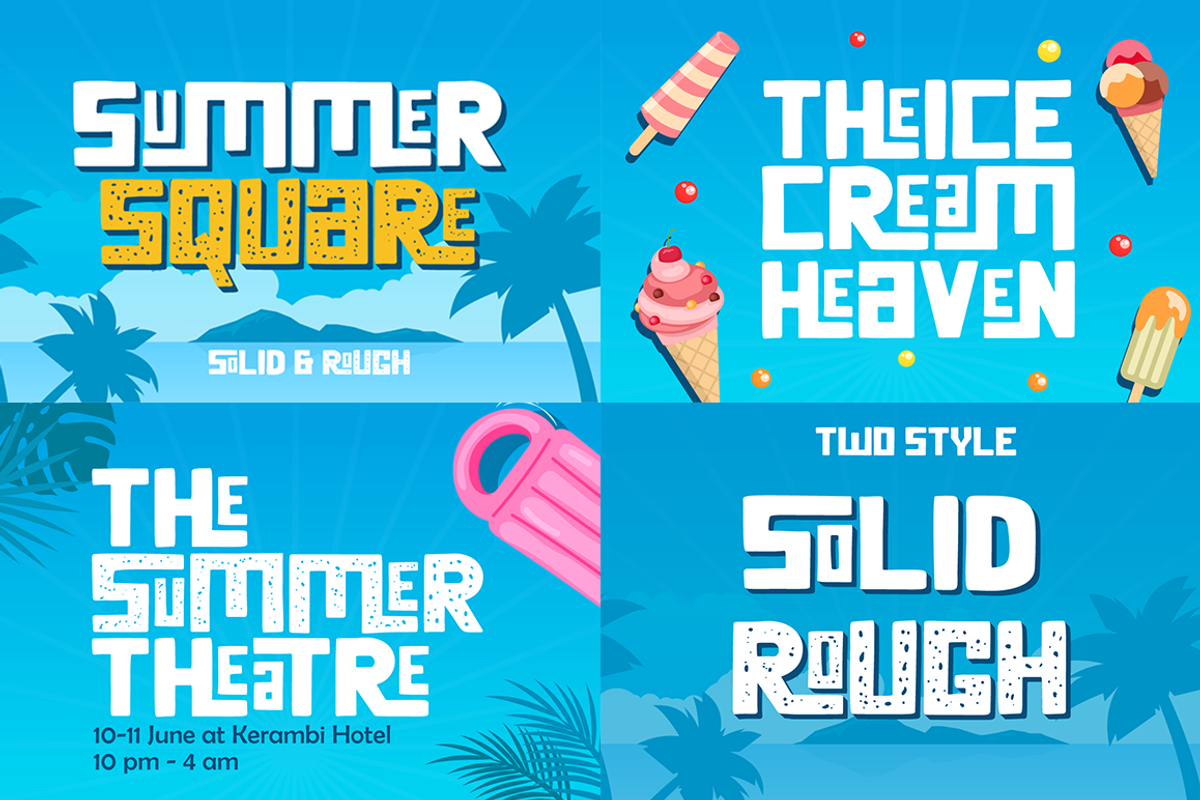 The Summer Vibes Font Bundles, a Sans Serif Font by Attype (Photo 2 of 16)