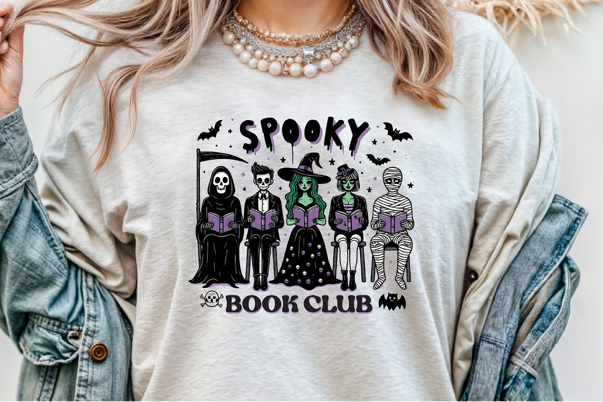 Spooky Book Club, Bookish Halloween, an Illustration by Sublimation Artist (Photo 2 of 9)