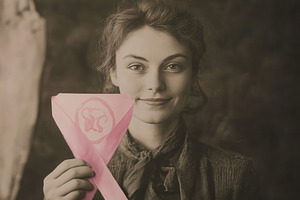 Pink ribbon stands for hope, a Photo by Pavel_design