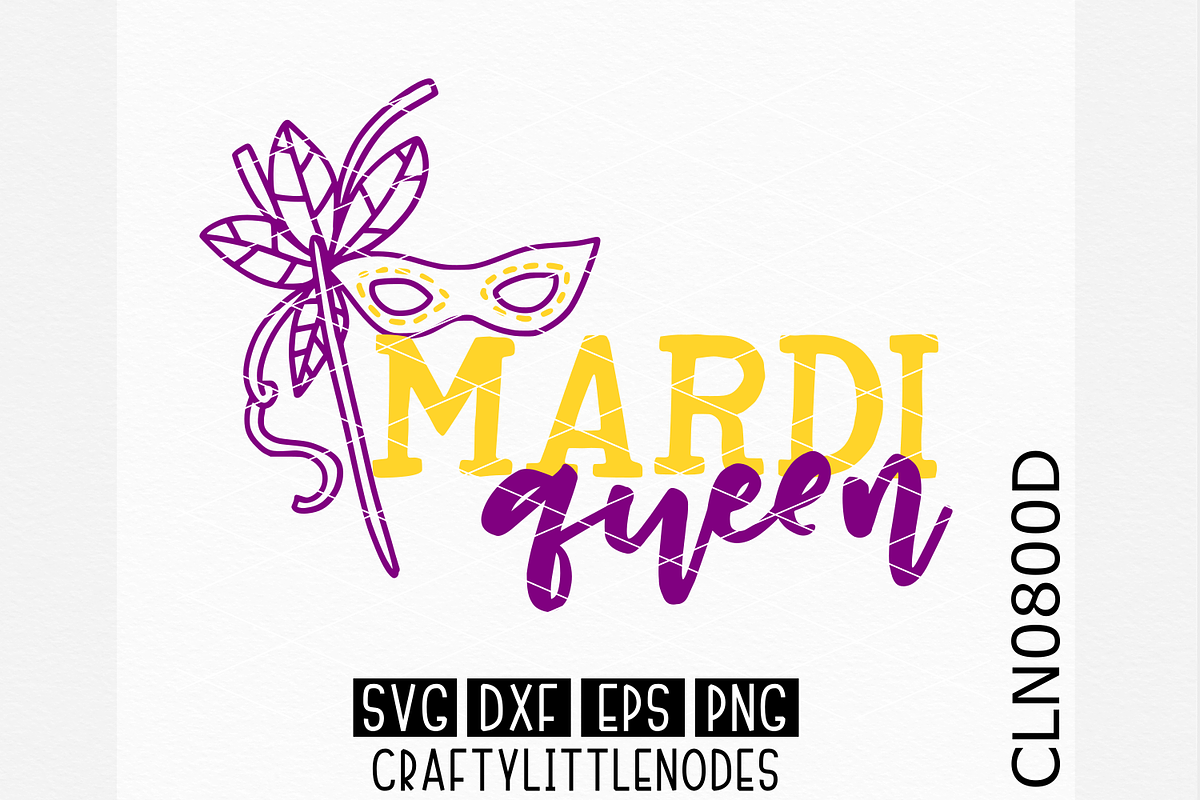 Mardi Gras Queen SVG, an Illustration by CraftyLittleNodes