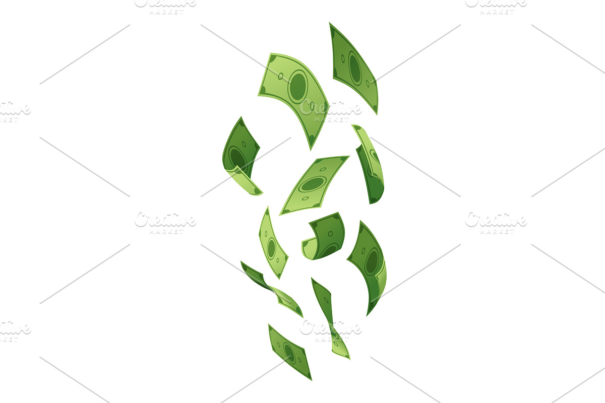 Cartoon money. Paper cash, a Finance Illustration by Things for designers