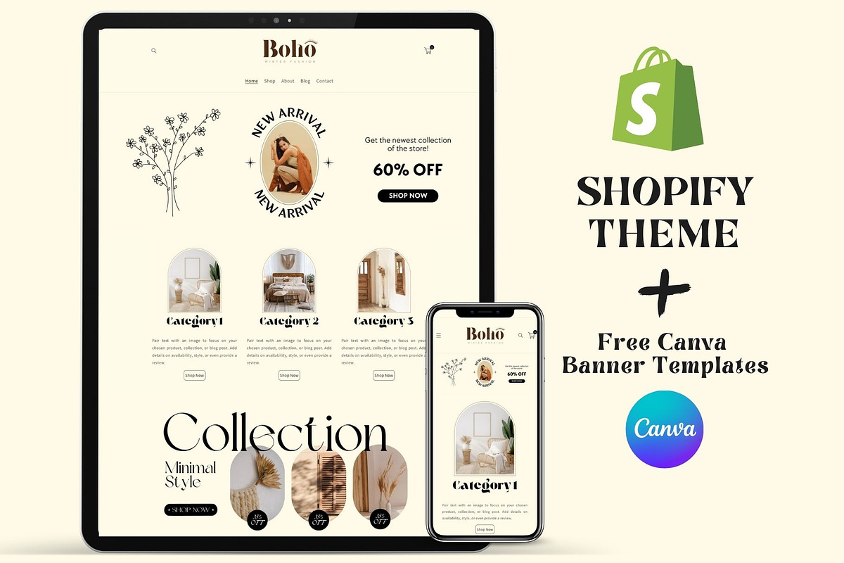 Neutral Beige Luxury Shopify Theme, a Templates & Theme by DaisyStudio (Photo 2 of 11)