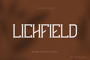 Lichfield | Serif Font, a Serif Font by Bewalrus Studio (Thumbnail 1 of 7)
