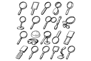 Magnifying Glasses Collection Set, an Object Graphic by RT Studio