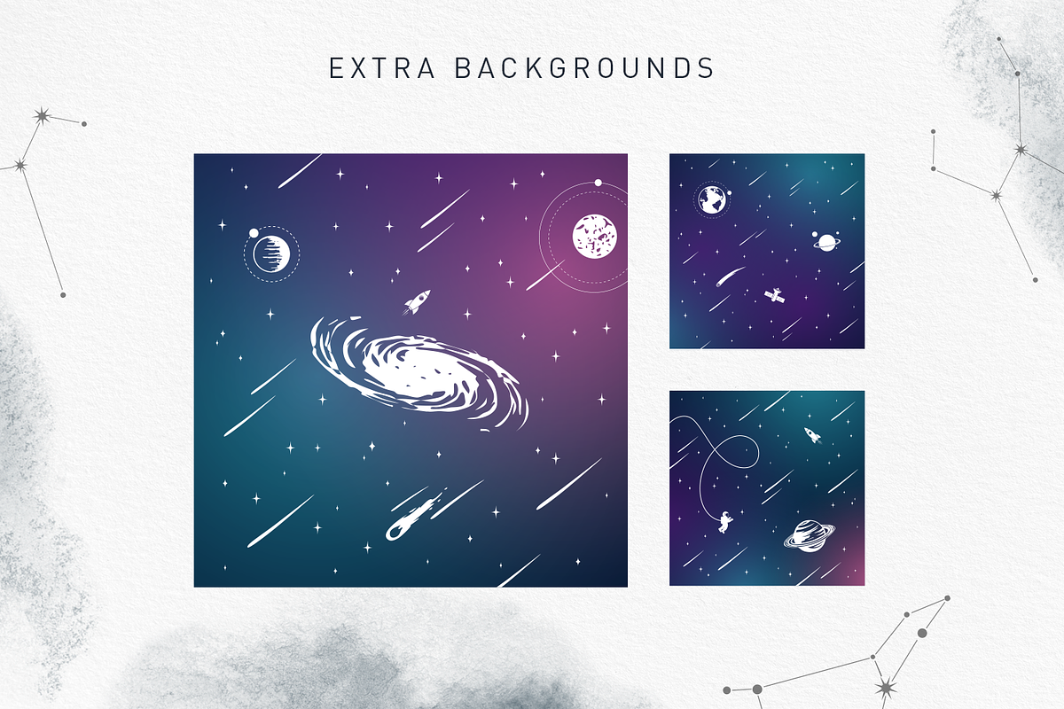 Lost In Space. Colored Font (SVG) preview 8