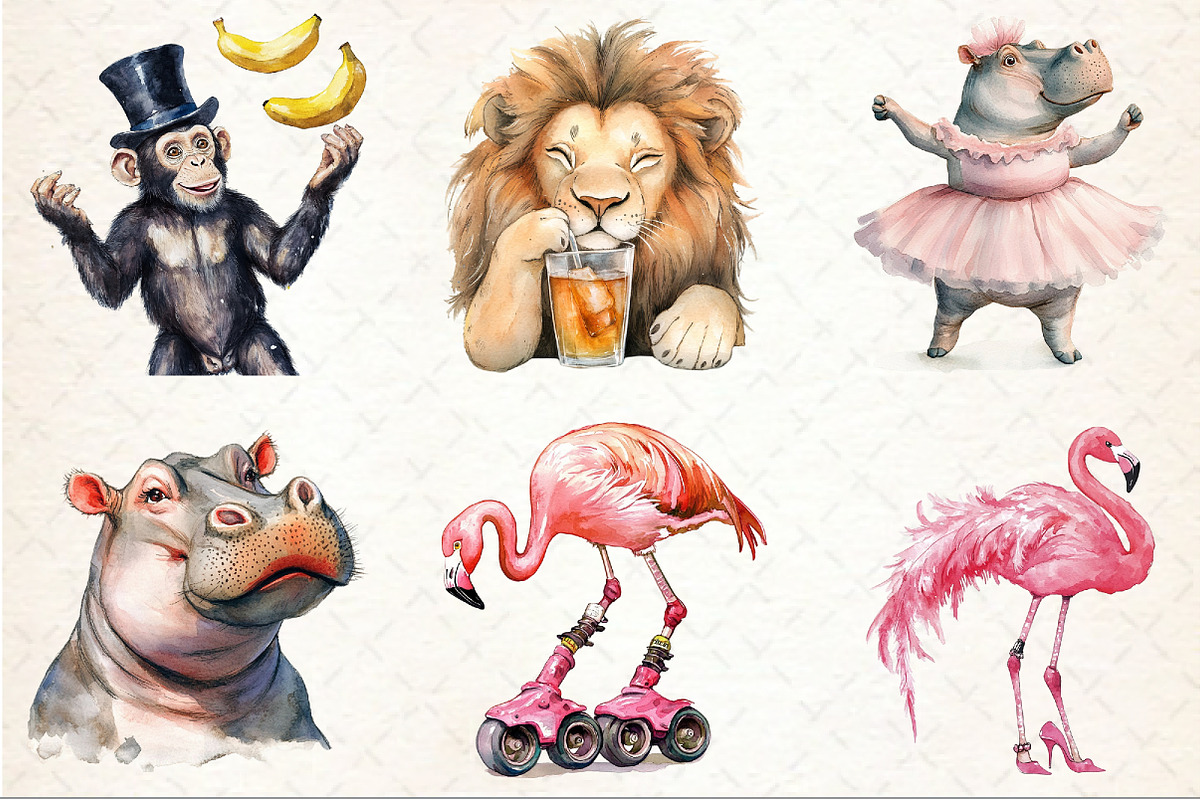 Funny Caricatures of African Animals, a Seasonal Illustration by Rose Art (Photo 3 of 4)