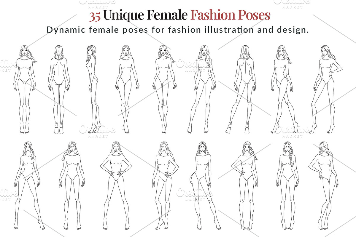 Female Fashion Pose Library, a Person Illustration by Shorena Fashion Draws (Photo 2 of 12)
