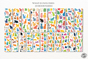 Whimsy Cats Bookmarks Png Bundle, an Animal Illustration by Markicha Art (Thumbnail 2 of 12)