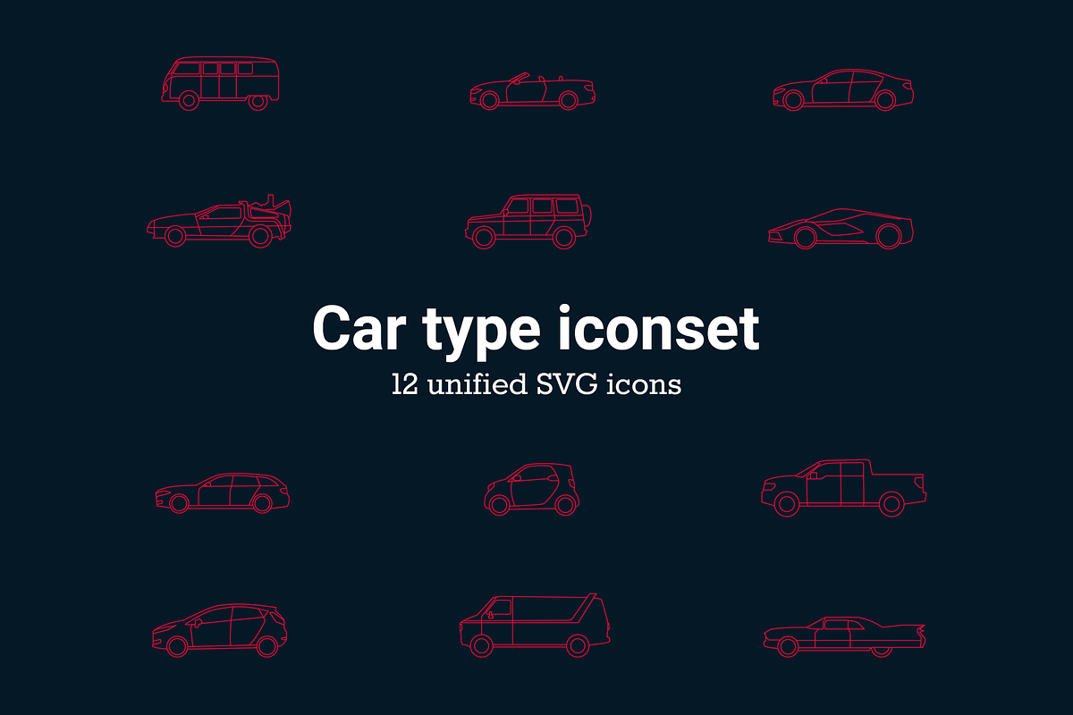 Car Type Iconset, an Icon by ninetothree
