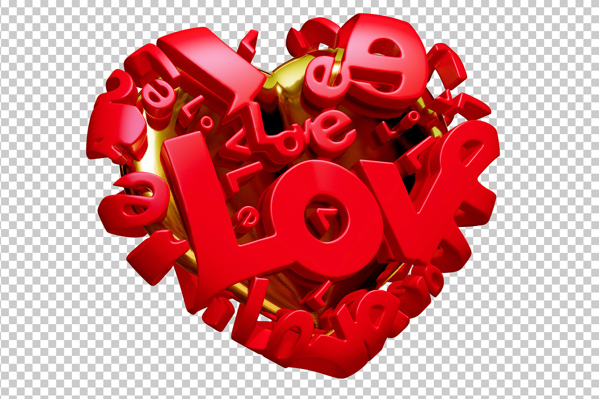 The 3D Heart Render Mega Bundle, a Decorative Illustration by Irmak Akçadoğan (Photo 5 of 8)