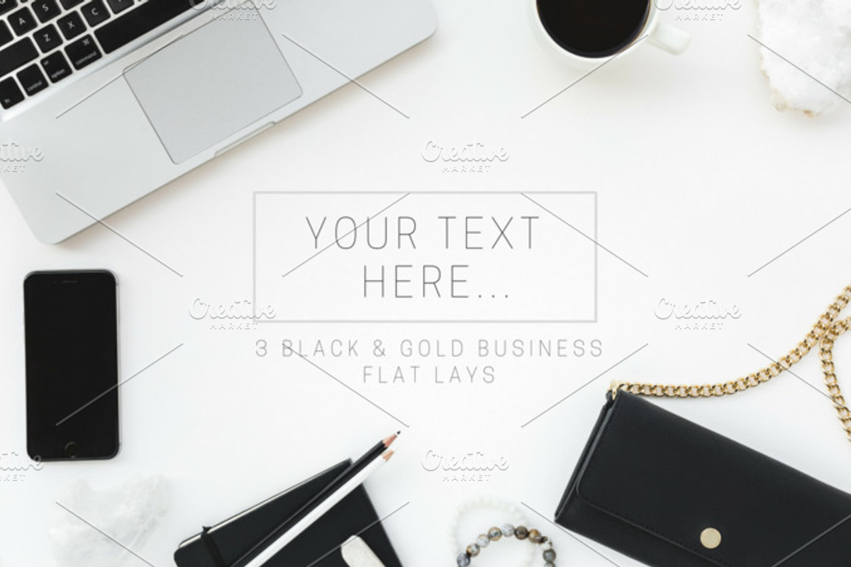 3 Black & Gold Business Flat Lays, a Business Photo by HG Photography (Photo 1 of 4)