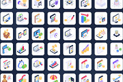 100 Fintech isometric icons, an Outline Icon by Brickclay (Thumbnail 5 of 6)