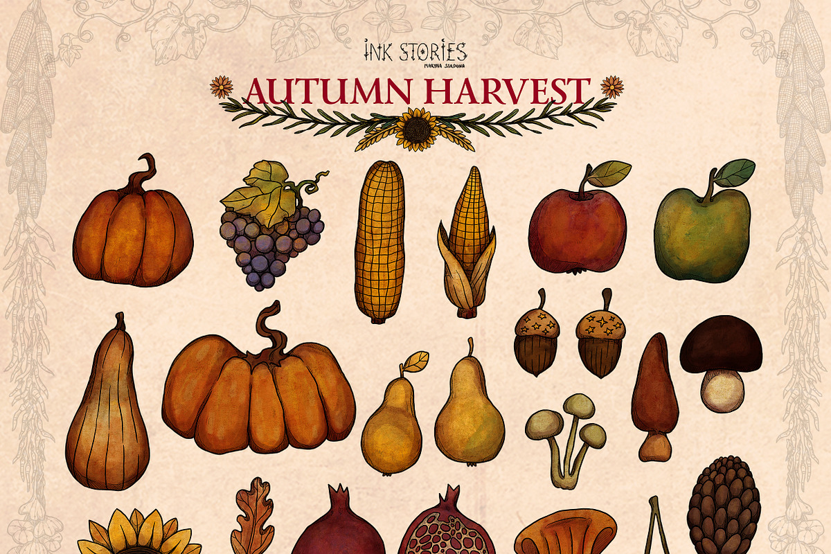 Autumn Harvest, a Seasonal Illustration by Ink Stories (Photo 3 of 26)