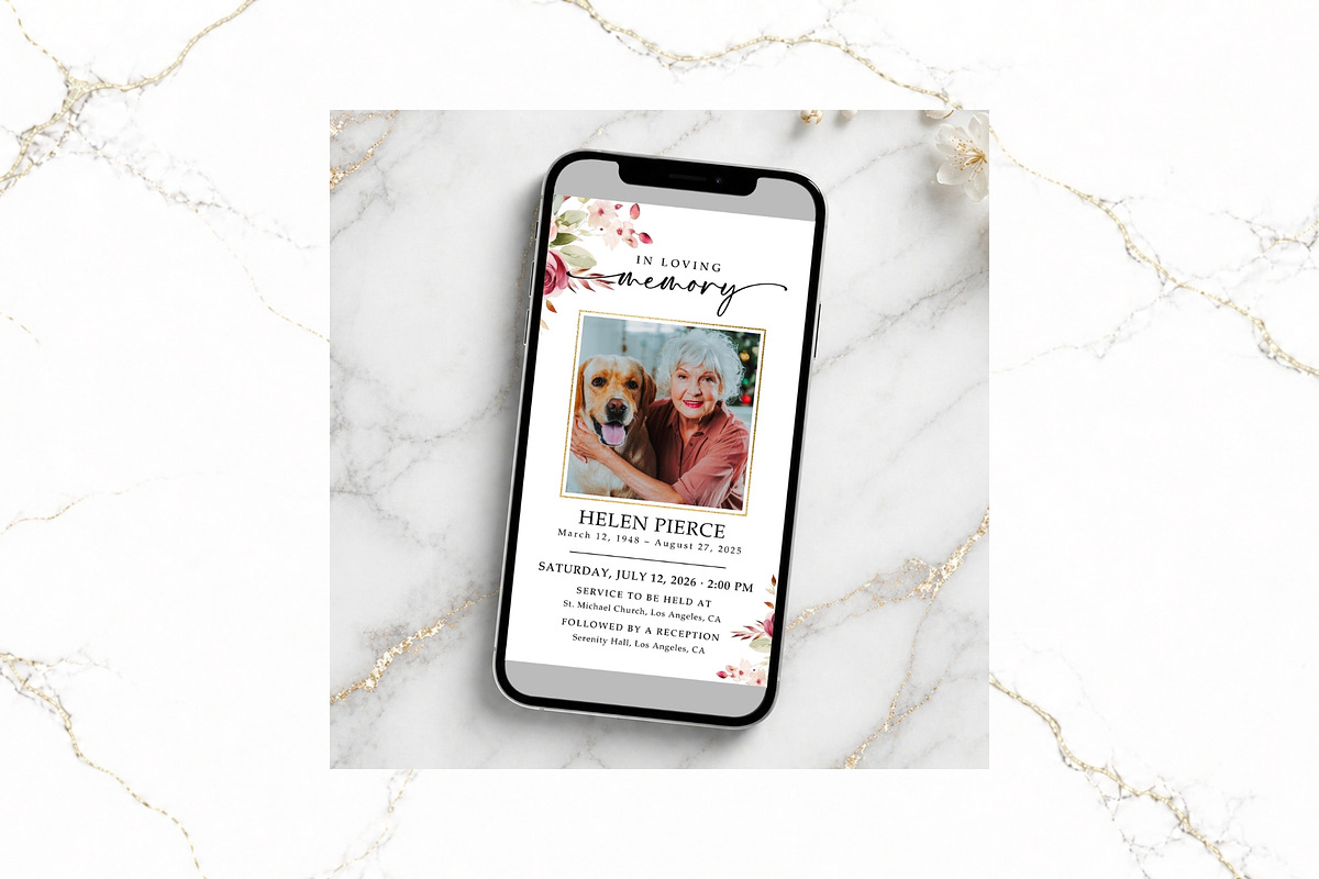 Funeral Bundle Canva FR008, a Stationery Template by TyphoonStudio (Photo 7 of 12)