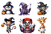 Funny Halloween Animal Clipart, an Illustration by CreationArt (Thumbnail 2 of 5)
