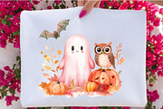 Whimsical Halloween Pink Ghost, a Seasonal Illustration by SVGArt (Thumbnail 4 of 5)