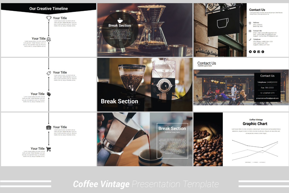 Coffee Vintage Powerpoint Template, a Presentation Template by Presentation Official (Photo 10 of 13)