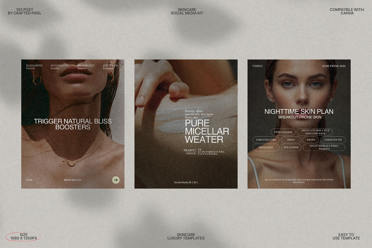 Canva Post Templates for Skincare preview 7