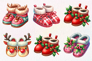Christmas Slipper Clipart, an Illustration by Dream Creation (Thumbnail 3 of 7)
