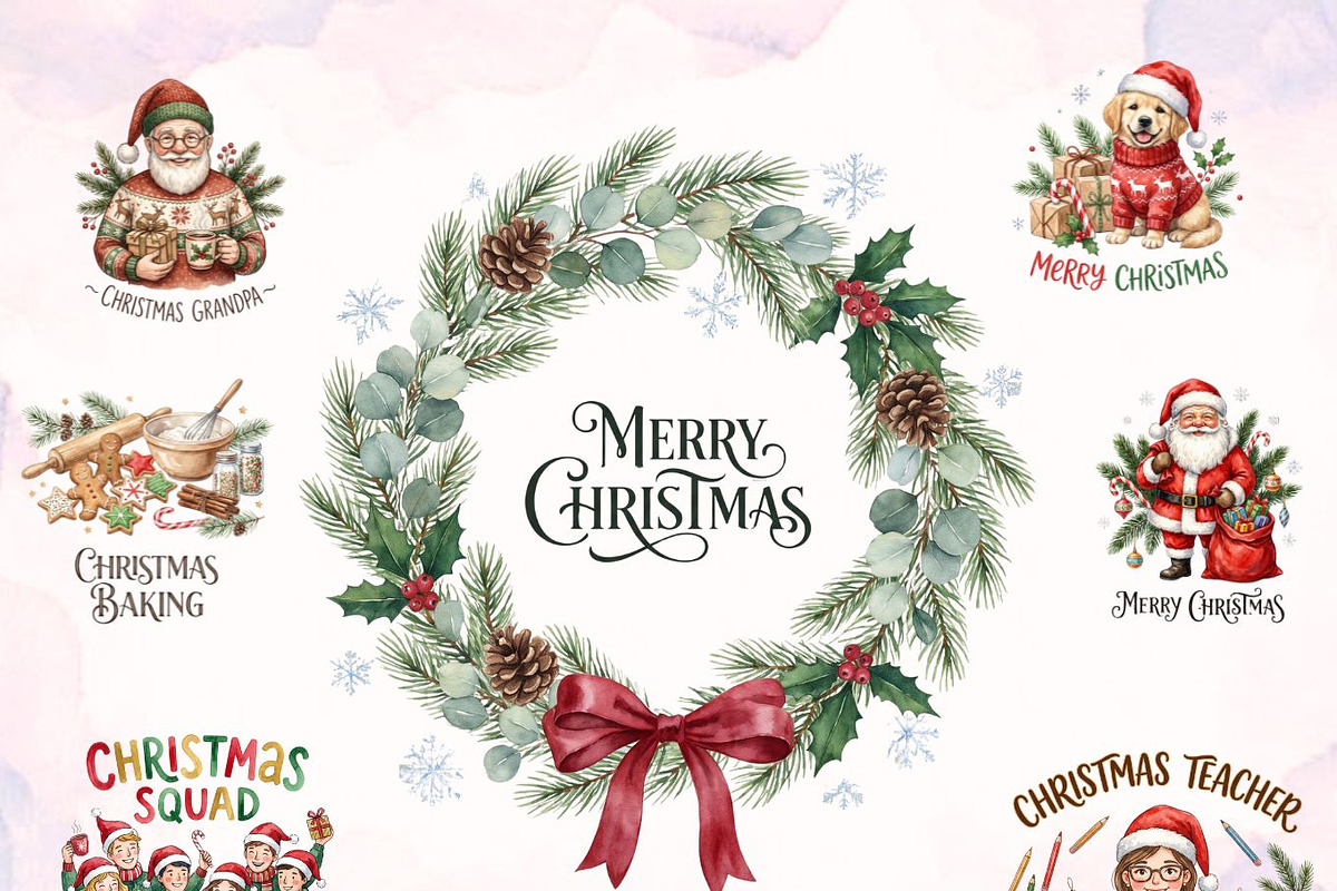 Christmas PNG Holiday Bundle, a Decorative Illustration by Arslan (Photo 3 of 8)