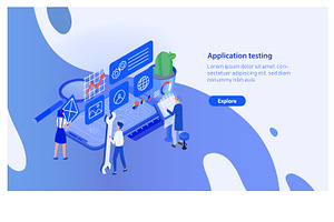 Application testing concept, a Technology Illustration by Good Studio