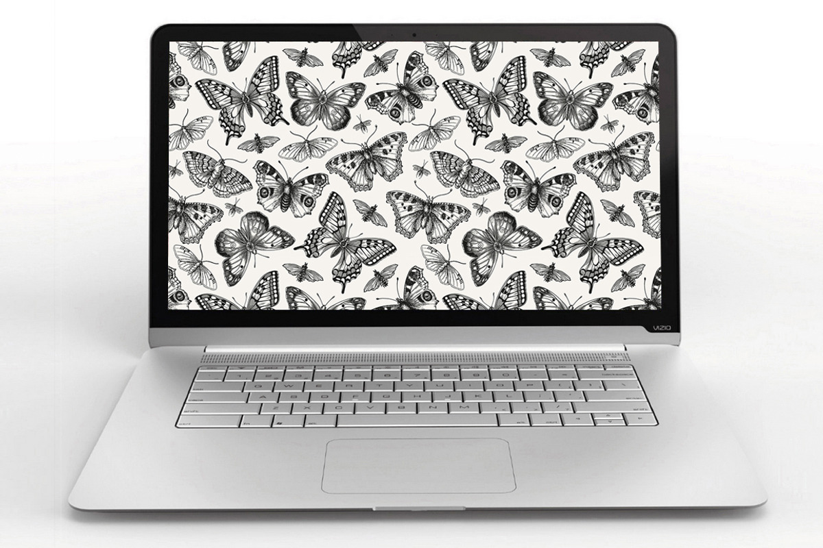 Seamless Butterflies Moth insects, a Pattern Graphic by Vintage (Photo 13 of 13)