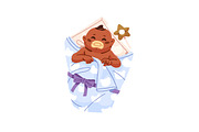 Cute babies sleeping in bed set, a Person Illustration by PaperTrident (Thumbnail 8 of 11)