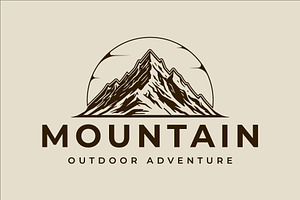 mountain logo vector vintage, a Branding & Logo Template by zyxroun shop