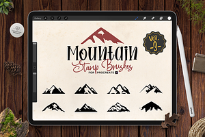 Mountain Stamp Brushes for Procreate