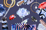 3D Glass & Chrome Collage Pack, an Object Graphic by Anzhelika (Thumbnail 7 of 10)