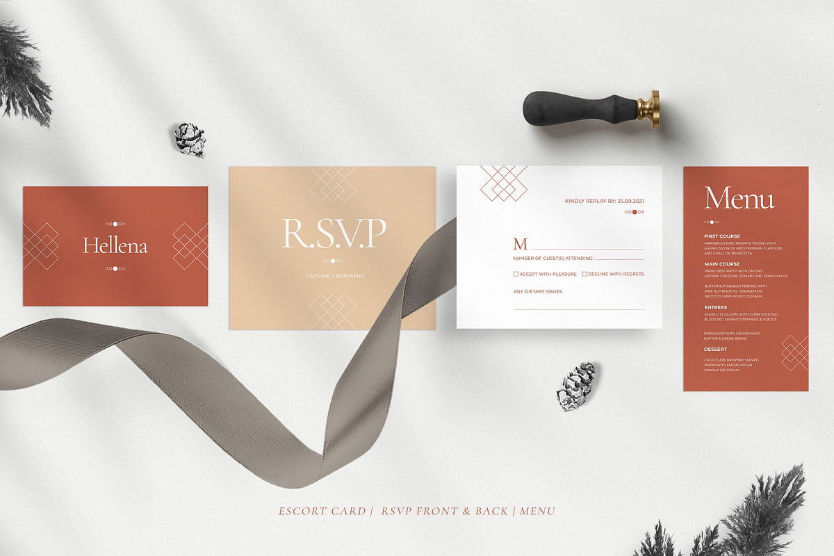 Minimal Wedding Invitation Suite, an Invitation Template by Azka Creative (Photo 4 of 8)