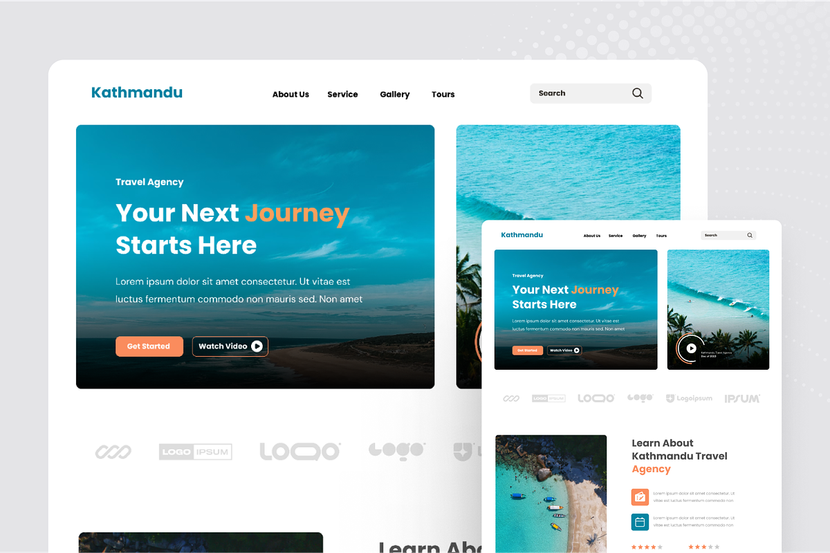 Travel Agency Landing Page, a Landing Page Template by SquidPixey (Photo 2 of 5)