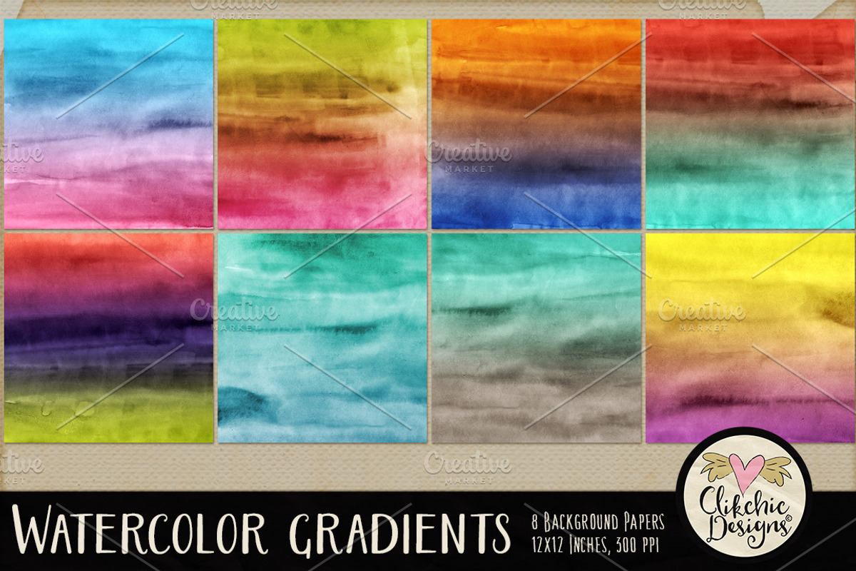Watercolor Gradients Texture Pack preview 2