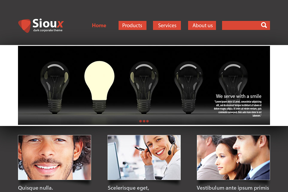 Sioux Dark Tempalte, a Websites & App Template by zheksha (Photo 2 of 5)