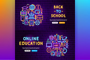 Education Back to School Neon Icons, an Outline Icon by Anna_leni (Thumbnail 6 of 11)
