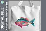 Preppy Fish Clipart Bundle, 22 PNG, an Animal Illustration by Enliven Designs (Thumbnail 2 of 8)