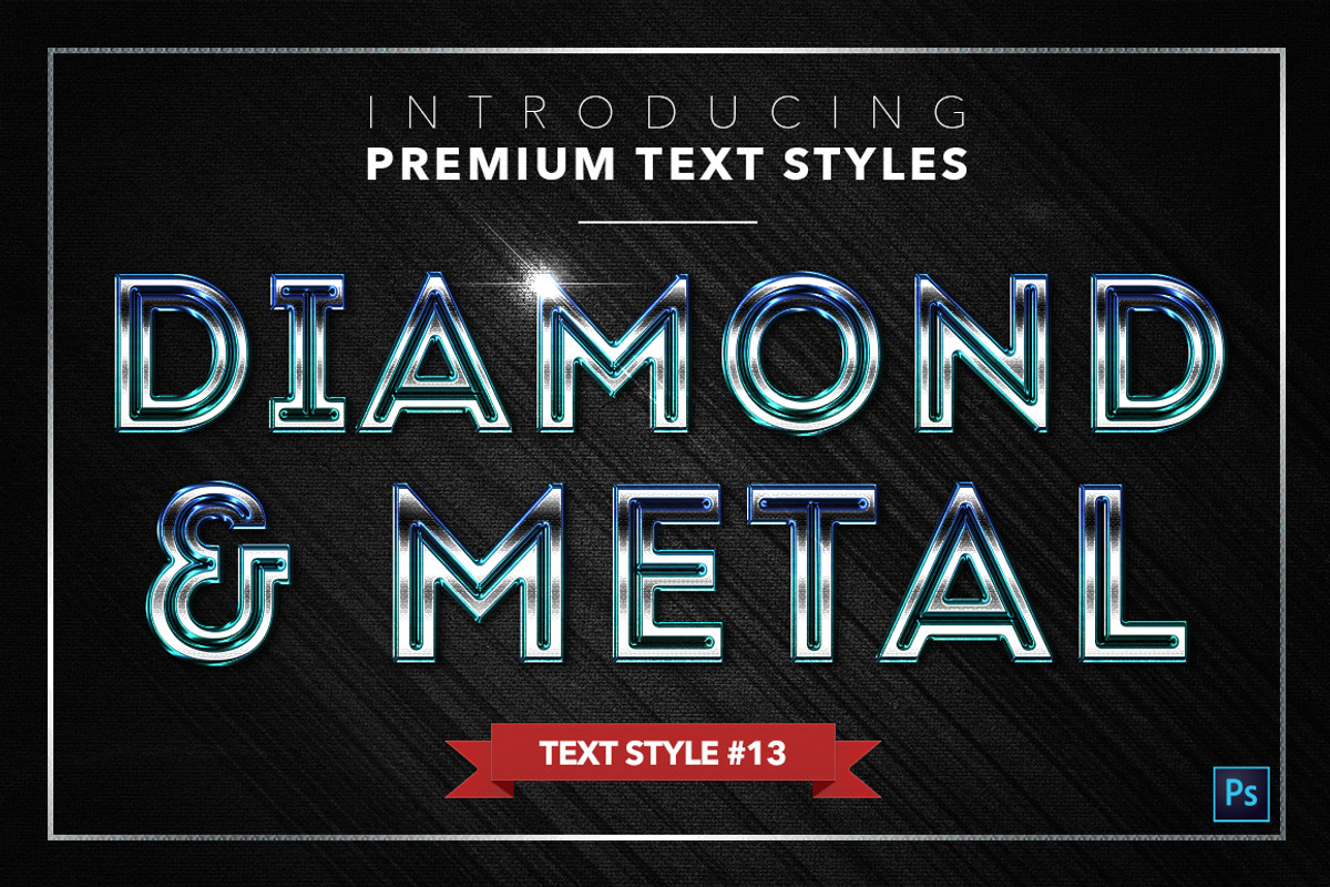 Diamond & Metal #2 - 16 Text Styles, a Layer Style Add-On by Jonas Stensgaard (Photo 14 of 19)