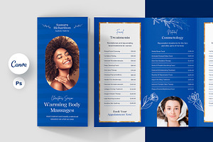 Aesthetic Beauty Salon Trifold, a Brochure Template by artbart