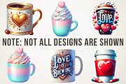 Coffee & Love Valentine Clipart Set, an Illustration by RobertsArt (Thumbnail 5 of 7)