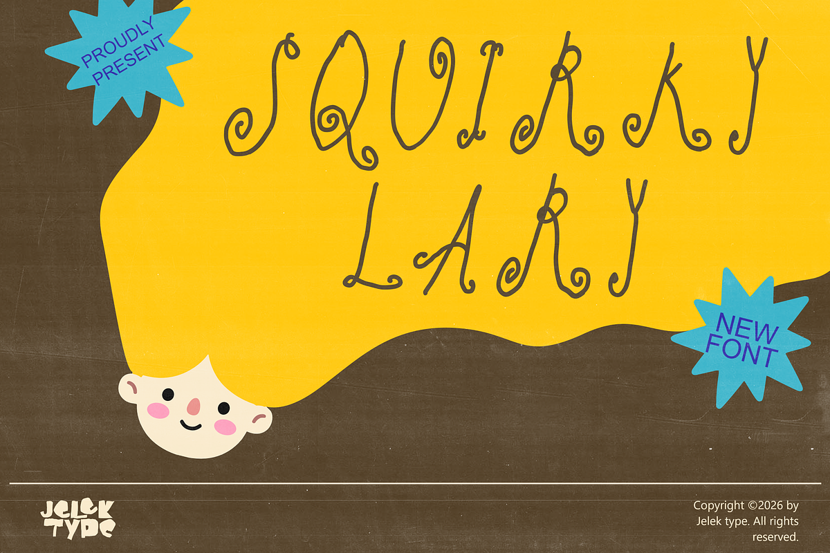 Squirky Lary, a Handwritten Font by JelekType (Photo 1 of 8)