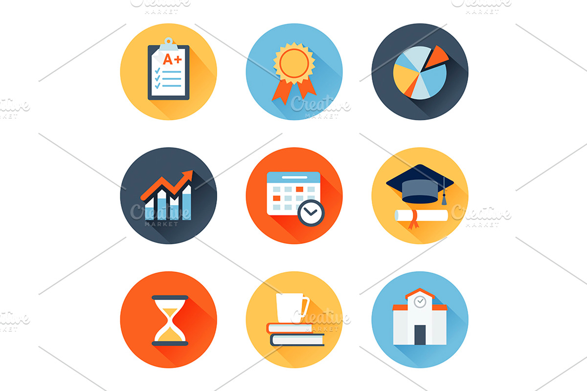 Educational flat icons, an Icon by Designifty