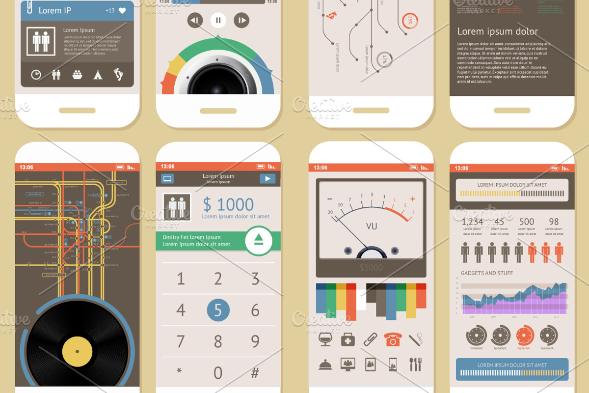 Simple vector template interface preview 2