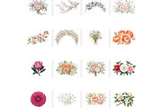 Watercolor Floral Flowers Clipart, an Illustration by VetalStock (Thumbnail 2 of 3)