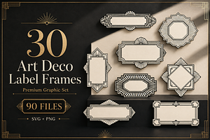 Art Deco Vector Frames Set